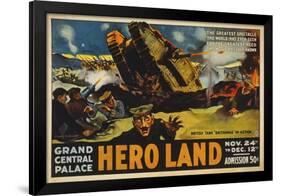 Hero Land, WWI Movie Poster-null-Framed Giclee Print