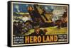 Hero Land, WWI Movie Poster-null-Framed Stretched Canvas