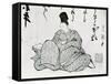 Hero of a Monogatari by Ariwara No Narimira (825-880) 17th-19th Century-null-Framed Stretched Canvas