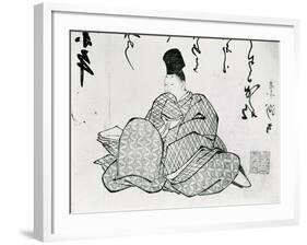 Hero of a Monogatari by Ariwara No Narimira (825-880) 17th-19th Century-null-Framed Giclee Print