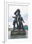 Hero Statues, People's Friendship Arch, Kiev (Kyiv), Ukraine, Europe-Michael Runkel-Framed Photographic Print