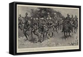 Hero Worship by Friendly Natives, the March of the Highland Light Infantry Through Basutoland-William T. Maud-Framed Stretched Canvas