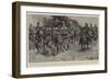 Hero Worship by Friendly Natives, the March of the Highland Light Infantry Through Basutoland-William T. Maud-Framed Giclee Print