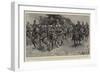 Hero Worship by Friendly Natives, the March of the Highland Light Infantry Through Basutoland-William T. Maud-Framed Giclee Print