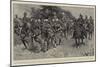 Hero Worship by Friendly Natives, the March of the Highland Light Infantry Through Basutoland-William T. Maud-Mounted Giclee Print