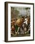 Hero Worship: Detail from the Intervention of the Sabine Women, 1799-Jacques-Louis David-Framed Giclee Print