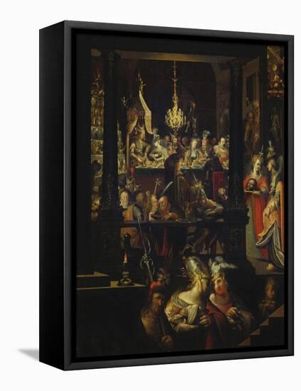 Herod's Feast-Bartholomaeus Strobel-Framed Stretched Canvas