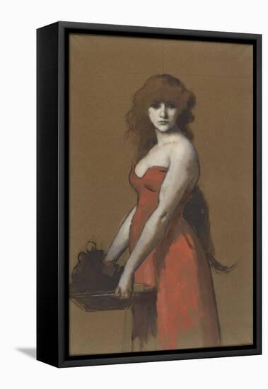 Hérodiade-Jean Jacques Henner-Framed Stretched Canvas