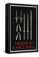 Heroes In a Half Shell Retro-null-Framed Stretched Canvas