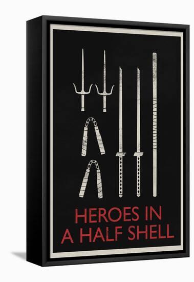 Heroes In a Half Shell Retro-null-Framed Stretched Canvas