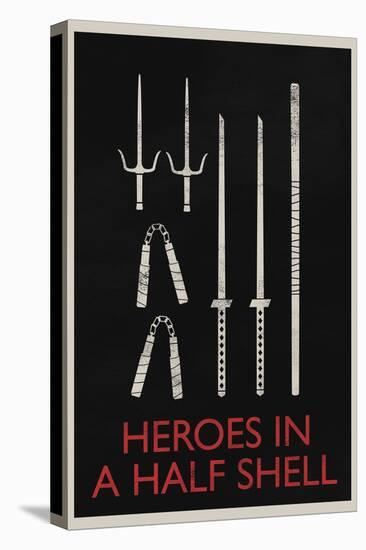 Heroes In a Half Shell Retro-null-Stretched Canvas