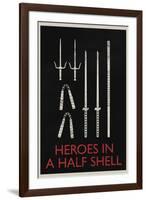 Heroes In a Half Shell Retro-null-Framed Art Print