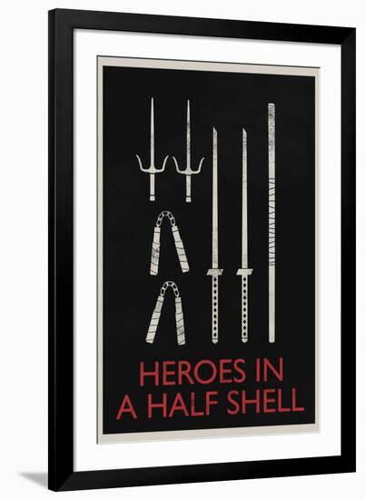 Heroes In a Half Shell Retro-null-Framed Art Print