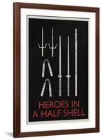 Heroes In a Half Shell Retro-null-Framed Art Print
