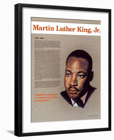 Heroes of the 20th Century - Martin Luther King Jr.-null-Framed Art Print