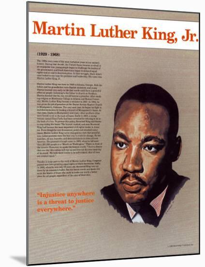 Heroes of the 20th Century - Martin Luther King Jr.-null-Mounted Art Print