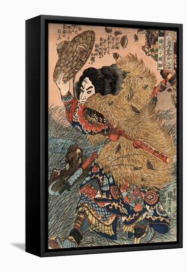 Heroes of the Suikoden-Kuniyoshi Utagawa-Framed Stretched Canvas