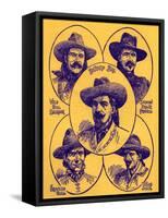 Heroes of the Wild West-Robert Prowse-Framed Stretched Canvas