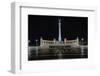 Heroes Square At Night In Budapest, Hungary-George Oze-Framed Premium Photographic Print