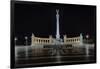 Heroes Square At Night In Budapest, Hungary-George Oze-Framed Photographic Print