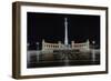 Heroes Square At Night In Budapest, Hungary-George Oze-Framed Photographic Print