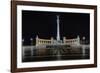 Heroes Square At Night In Budapest, Hungary-George Oze-Framed Photographic Print