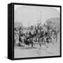 Heroic Sports of the Kraal, a Zulu War Dance, Zululand, South Africa, 1901-Underwood & Underwood-Framed Stretched Canvas