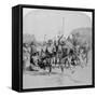 Heroic Sports of the Kraal, a Zulu War Dance, Zululand, South Africa, 1901-Underwood & Underwood-Framed Stretched Canvas