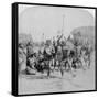 Heroic Sports of the Kraal, a Zulu War Dance, Zululand, South Africa, 1901-Underwood & Underwood-Framed Stretched Canvas