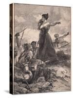 Heroism of the Maid of Sragossa Ad 1808-William Heysham Overend-Stretched Canvas