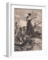 Heroism of the Maid of Sragossa Ad 1808-William Heysham Overend-Framed Giclee Print