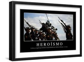 Heroísmo. Cita Inspiradora Y Póster Motivacional-null-Framed Photographic Print
