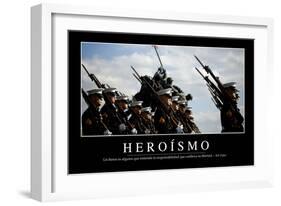 Heroísmo. Cita Inspiradora Y Póster Motivacional-null-Framed Photographic Print