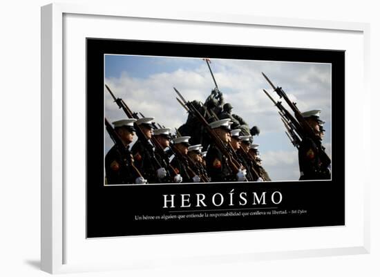 Heroísmo. Cita Inspiradora Y Póster Motivacional-null-Framed Photographic Print