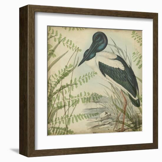 Heron and Ferns I-Vision Studio-Framed Art Print