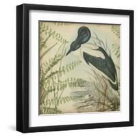 Heron and Ferns I-Vision Studio-Framed Art Print