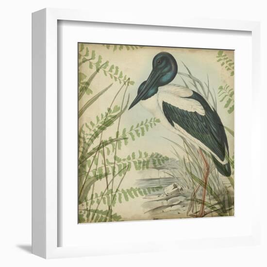 Heron and Ferns I-Vision Studio-Framed Art Print