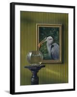 Heron and Goldfish-Harro Maass-Framed Giclee Print