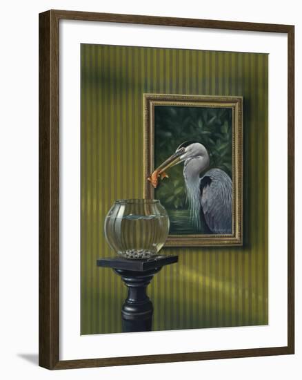 Heron and Goldfish-Harro Maass-Framed Giclee Print