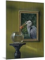 Heron and Goldfish-Harro Maass-Mounted Giclee Print