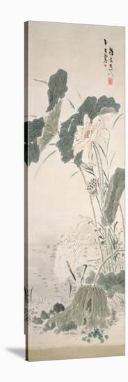 Heron and Lotus-Yamamoto Baiitsu-Stretched Canvas