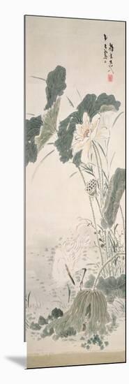 Heron and Lotus-Yamamoto Baiitsu-Mounted Giclee Print