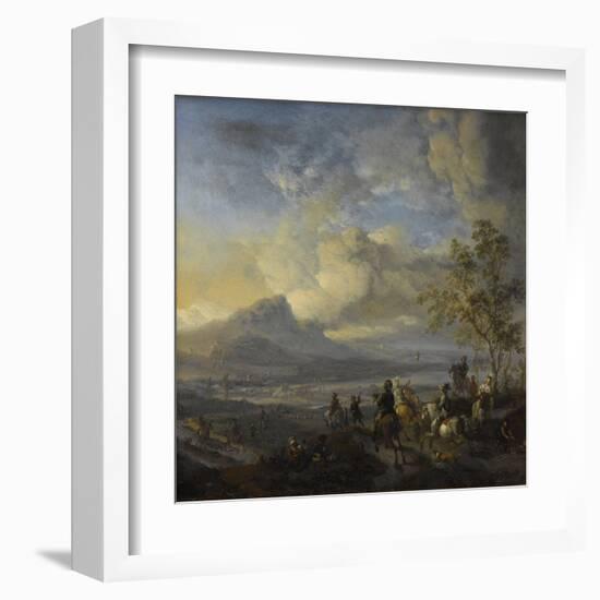 Heron Hunt, Philips Wouwerman-Philips Wouwerman-Framed Art Print