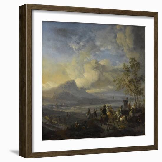 Heron Hunt, Philips Wouwerman-Philips Wouwerman-Framed Art Print