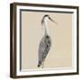 Heron on Tan I-Julie DeRice-Framed Art Print