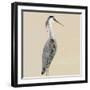 Heron on Tan I-Julie DeRice-Framed Art Print