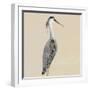 Heron on Tan I-Julie DeRice-Framed Art Print