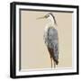 Heron on Tan II-Julie DeRice-Framed Art Print