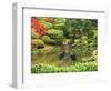 Heron Sculptures in the Portland Japanese Garden, Portland Japanese Garden, Portland, Oregon, USA-Michel Hersen-Framed Photographic Print