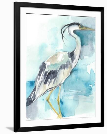 Heron Splash I-Jennifer Goldberger-Framed Art Print